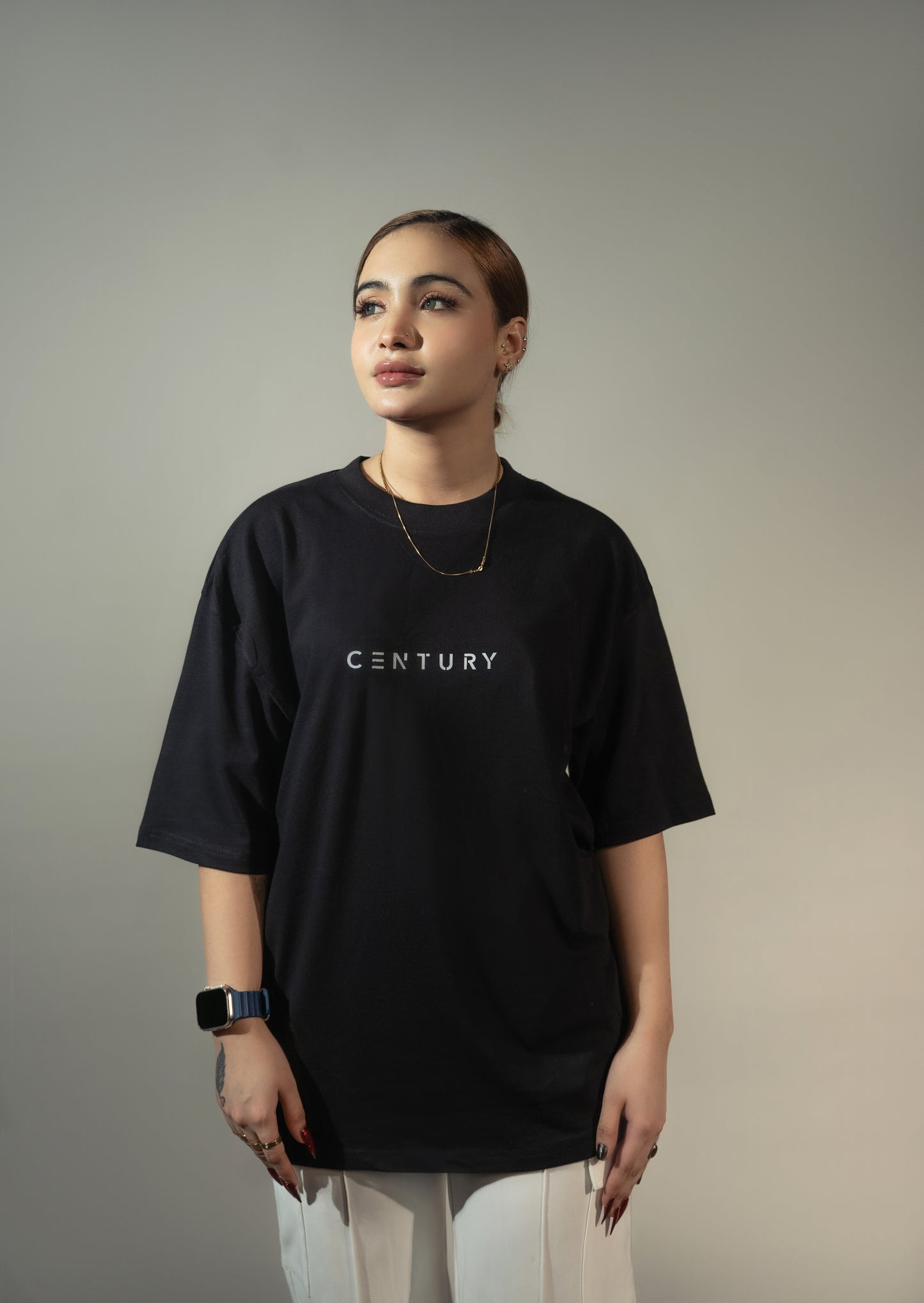 DROP SHOULDER - BLACK - UNISEX