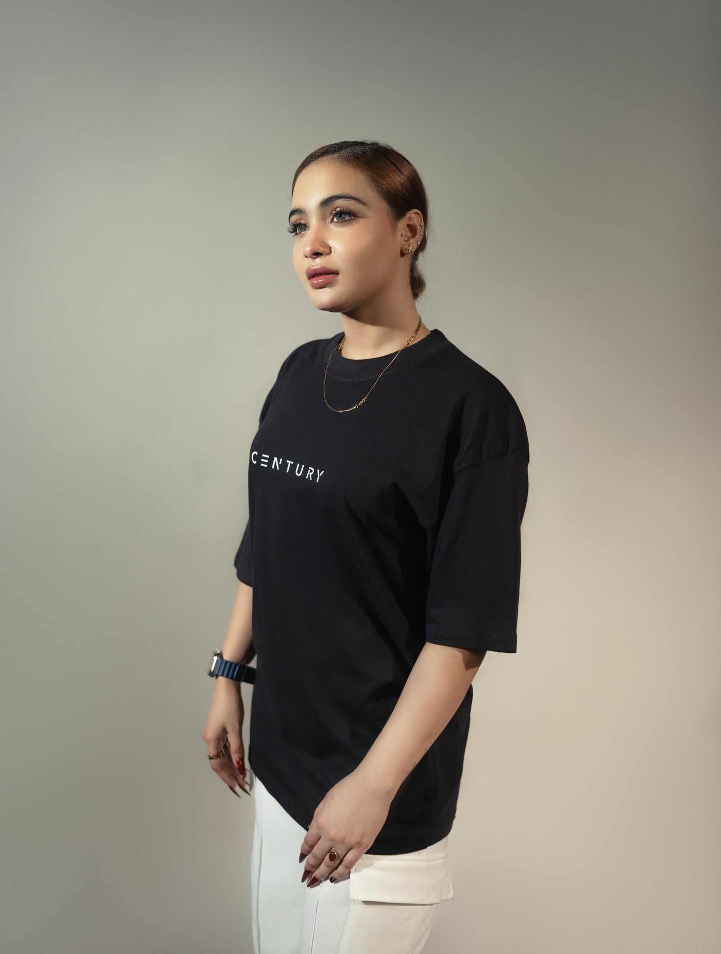 DROP SHOULDER - BLACK - UNISEX