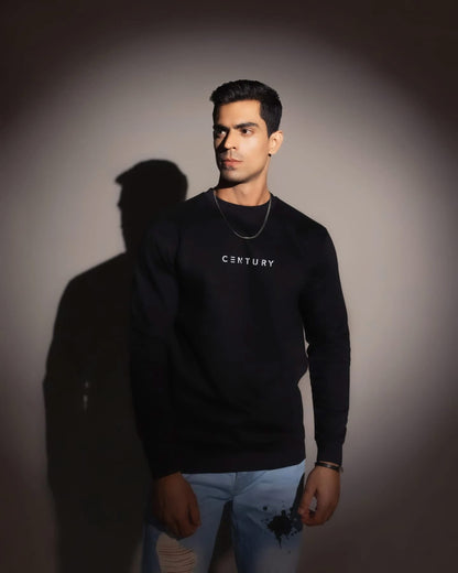 Century Premium Black Crewneck