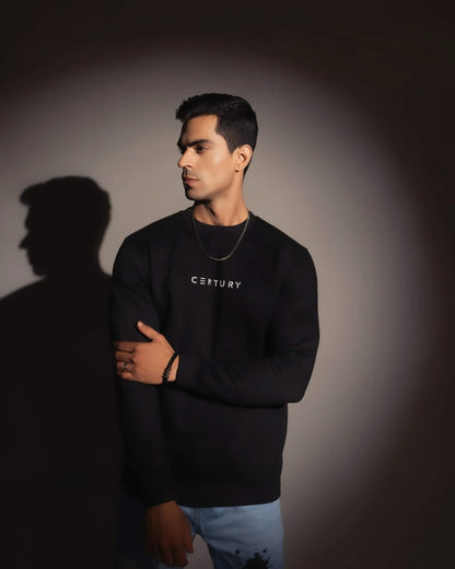 Century Premium Black Crewneck