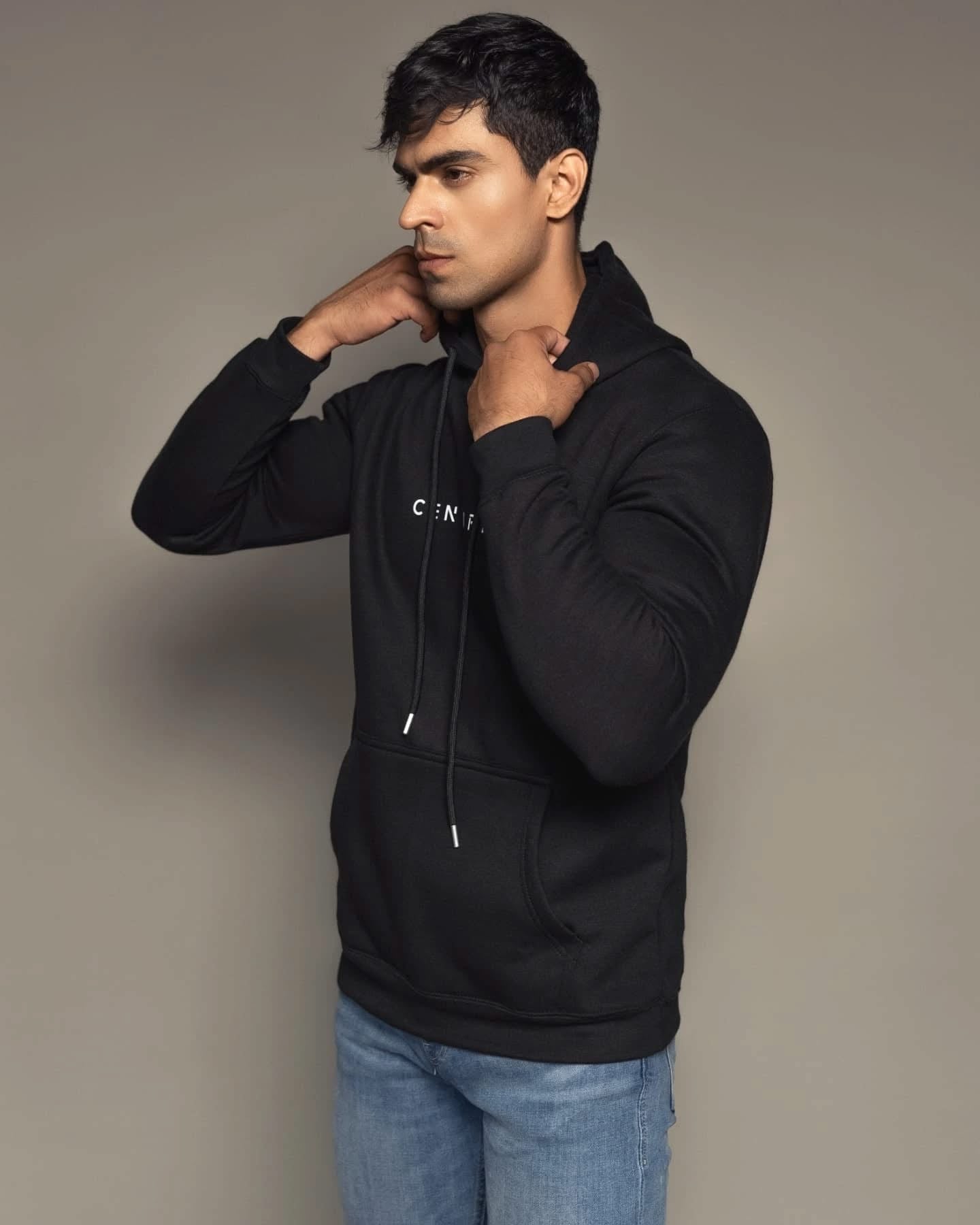 Century Premium Black Hoodie